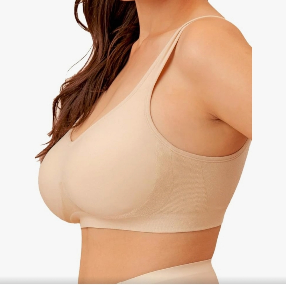 TrueKind-Daily Comfort Wirefree SHAPER BRA (Beige/Cream)-2X